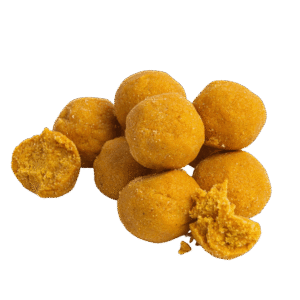 Buy fresh Besan Laddu in Edmonton from Ganesh Sweets. Traditional Indian sweet made with roasted gram flour and pure ghee. Order online for quick pickup and authentic taste.